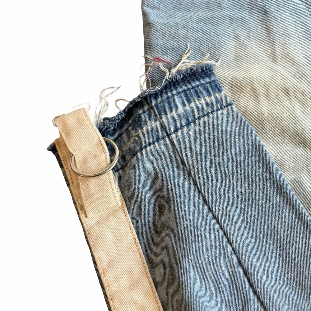 PARIS RUNWAY SAMPLE Men's SKINNY Fit Blue Jeans HIGHLY DISTRESSED - Picture 5 of 10